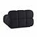Calliope Black Vegan Shearling Modular Armless Chair by TOV Furniture