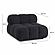 Calliope Black Vegan Shearling Modular Armless Chair by TOV Furniture