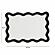 Scalloped Edge Black and White Cotton Placemat - Set of 4 by TOV Furniture
