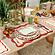 Scalloped Edge Rust and Orange Cotton Placemat - Set of 4 by TOV Furniture