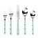 Soline Mint Green & Stainless Steel Flatware - Set of 20 Pieces by TOV Furniture