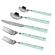 Soline Mint Green & Stainless Steel Flatware - Set of 20 Pieces by TOV Furniture