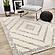 Talia Cream Black Striped Diamond Rug by Kalora