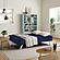 Serta&reg; Trenton Convertible Futon in Navy by Lifestyle