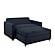 Serta&reg; Tyson Convertible Sofa in Navy Woven by Lifestyle