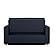 Serta&reg; Tyson Convertible Sofa in Navy Woven by Lifestyle