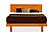 Loft Wood Bed w/Low Footboard by Vermont Furniture Designs