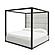 Modrest Manhattan - Contemporary Canopy Grey Bed - Eastern King by VIG Furniture