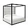Modrest Manhattan- Contemporary Canopy Grey Bedroom Set - Queen by VIG Furniture