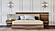 Nova Domus Matteo Italian Modern Walnut & Fabric Queen Bed + 2 Nightstands + Dresser Set by VIG Furniture