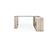 Nova Domus Roma - Modern Glass + Travertine Reversible Desk by VIG Furniture