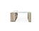 Nova Domus Roma - Modern Glass + Travertine Reversible Desk by VIG Furniture