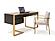 Modrest - Modern Fauna Wenge and Brass Desk by VIG Furniture