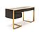 Modrest - Modern Fauna Wenge and Brass Desk by VIG Furniture