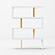 Modrest Maze - Modern White & Gold Bookcase by VIG Furniture