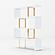 Modrest Maze - Modern White & Gold Bookcase by VIG Furniture