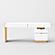 Modrest Trahan - Modern Gloss White and Brushed Gold Office Desk by VIG Furniture