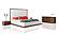 Modrest Beth Queen Modern Walnut w/White Leatherette Bed by VIG Furniture