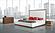 Modrest Beth Queen Modern Walnut w/White Leatherette Bed by VIG Furniture
