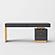 Modrest Trahan - Modern Grey Elm & Gold Office Desk by VIG Furniture