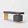 Modrest Trahan - Modern Grey Elm & Gold Office Desk by VIG Furniture