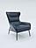 Divani Casa Susan Modern Blue Leatherette Lounge Chair by VIG Furniture