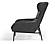 Divani Casa Susan Modern Dark Grey Leatherette Lounge Chair by VIG Furniture