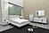 Voco Modern White Leather Pattern Headboard Bed by VIG Furniture