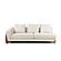 Modrest Fleury - Contemporary Cream Fabric and Walnut RAF Chaise Sectional Sofa by VIG Furniture