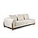 Modrest Fleury - Contemporary Cream Fabric and Walnut RAF Chaise Sectional Sofa by VIG Furniture