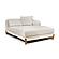 Modrest Fleury - Contemporary Cream Fabric and Walnut RAF Chaise Sectional Sofa by VIG Furniture