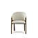 Modrest Lunde Cream Fabric and Walnut Arm Dining Chair by VIG Furniture