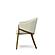Modrest Lunde Cream Fabric and Walnut Arm Dining Chair by VIG Furniture