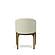 Modrest Lunde Cream Fabric and Walnut Arm Dining Chair by VIG Furniture