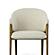 Modrest Lunde Cream Fabric and Walnut Arm Dining Chair by VIG Furniture