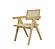 Modrest Aurora Modern Light Rattan and Natural Ash Dining Arm Chair by VIG Furniture