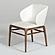 Modrest Kipling Modern Cream & Walnut Dining Chair by VIG Furniture