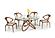 Modrest Mason Modern Round Glass & Walnut Dining Table by VIG Furniture