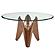 Modrest Seguin - Round Glass + Walnut Dining Table by VIG Furniture