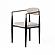 Modrest Buchtel - Mid-Century Modern Light Grey + Gold Arm + Black Dining Chair by VIG Furniture