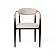 Modrest Buchtel - Mid-Century Modern Light Grey + Gold Arm + Black Dining Chair by VIG Furniture