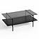 Modrest Conley - Mid-Century Modern Grey Glass + Black Ash Coffee Table by VIG Furniture