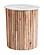Modrest - Cambridge White Marble & Mango Round End Table by VIG Furniture