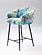 Modrest Roxann - Modern Counter Stool in Funky Velvet by VIG Furniture