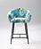 Modrest Roxann - Modern Counter Stool in Funky Velvet by VIG Furniture