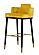 Modrest Conifer - Modern Glam Yellow Bar Stool by VIG Furniture