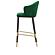 Modrest Adak - Modern Glam Green w/Black & Gold Bar Stool by VIG Furniture