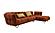 Divani Casa Jacinda - Modern Burnt Orange Fabric Right Facing Chaise Sectional Sofa + 2 Yellow Pillows by VIG Furniture