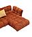 Divani Casa Jacinda - Modern Burnt Orange Fabric Right Facing Chaise Sectional Sofa + 2 Yellow Pillows by VIG Furniture