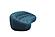 Divani Casa Yolonda - Modern Curved Dark Teal Fabric Sofa by VIG Furniture